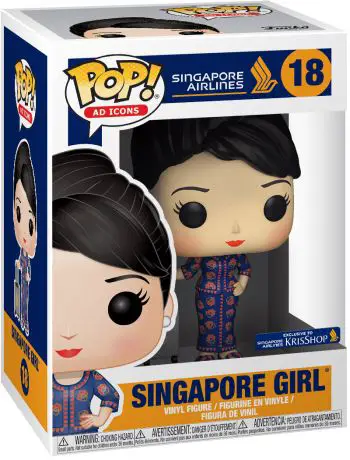 Figurine pop Hôtesse de l'Air Singapore Airlines - Icônes de Pub - 1