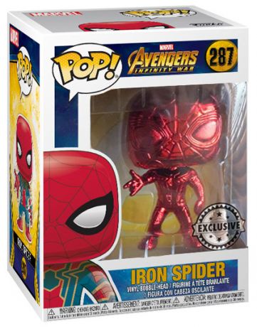 Figurine pop Iron Spider - Chromé Rouge - Avengers Infinity War - 1