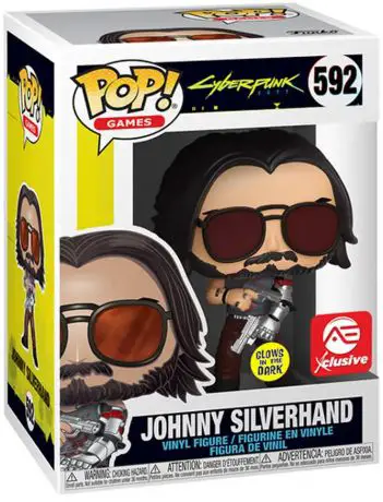 Figurine pop Johnny Silverhand avec pistolet - Glow in the dark - Cyberpunk 2077 - 1