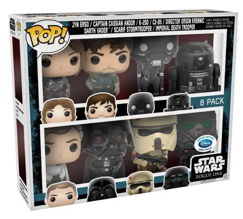 Figurine pop Jyn Erso, Captain Cassian Andor, K-250, C2-B5, Director Orson Krennic, Darth Vader, Scarf Stormtrooper, Imperial Death Trooper - 8 pack - Rogue One : A Star Wars Story - 1