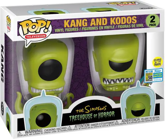 Figurine pop Kang & Kodos - Brillant dans le noir - 2 pack - Les Simpson - 1