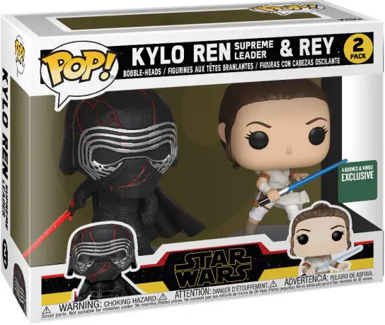 Figurine pop Kylo Ren (Supreme Leader) & Rey - 2 pack - Star Wars 9 : L'Ascension de Skywalker - 1