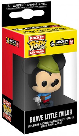 Figurine pop Le Brave Petit Tailleur - Porte-clés - Mickey Mouse - 90 Ans - 1