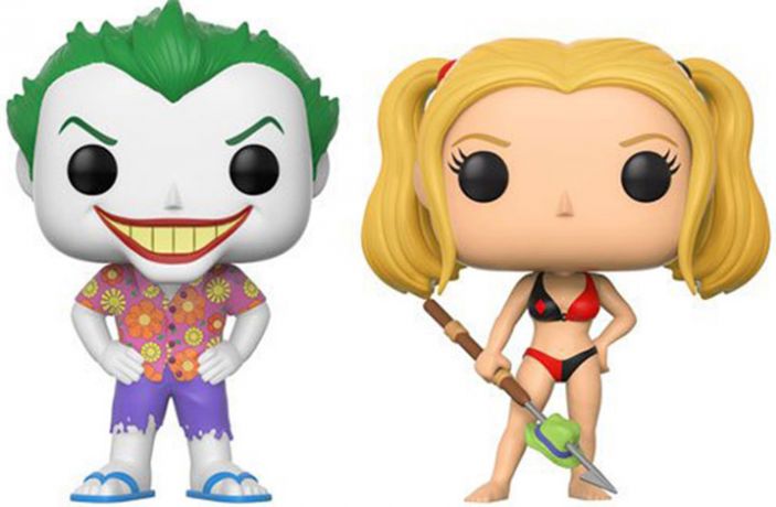 Figurine pop Le Joker & Harley Plage - 2 pack - DC Super-Héros - 2