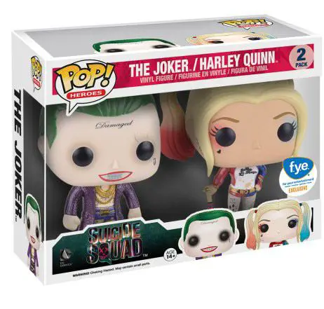 Figurine pop Le Joker & Harley Quinn - Métallique - 2 pack - Suicide Squad - 1