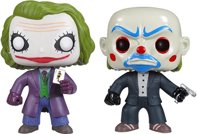 Figurine pop Le Joker & Joker Braqueur de Banque (The Dark Knight) - Brillant dans le noir - 2 Pack - The Dark Knight Trilogie - 2
