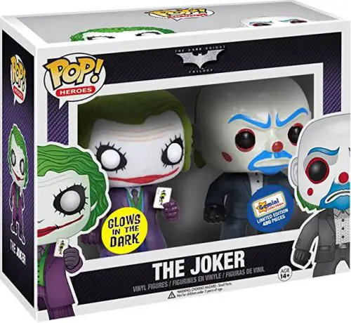 Figurine pop Le Joker & Joker Braqueur de Banque (The Dark Knight) - Brillant dans le noir - 2 Pack - The Dark Knight Trilogie - 1