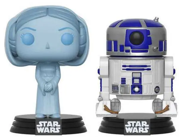 Figurine pop Leia & R2-D2 - 2 Pack - Brillant dans le noir - Star Wars 7 : Le Réveil de la Force - 2