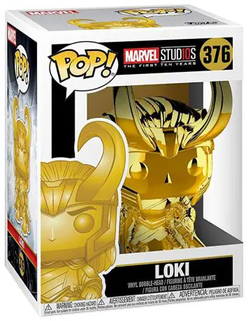 Figurine pop Loki - Chrome Or - Marvel Studios - L'anniversaire des 10 ans - 1