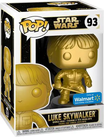 Figurine pop Luke Skywalker - Métallique Or - Star Wars Exclusivité Walmart - 1