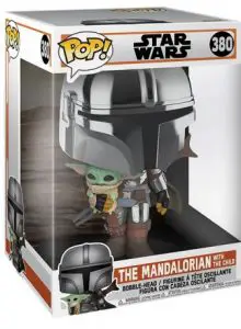 Figurine Mandalorien avec l’Enfant – 25 cm & Chromé – Star Wars The Mandalorian- #380
