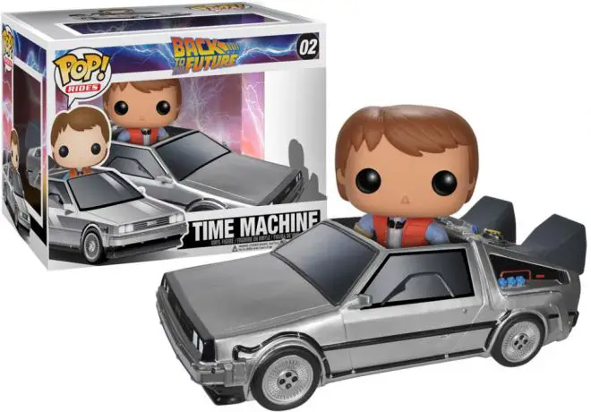 Figurine pop Marty McFly dans DeLorean - Retour vers le Futur - 1
