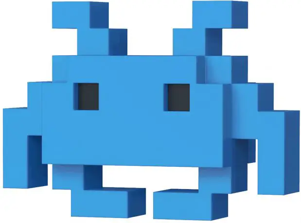 Figurine pop Medium Invader Bleu - 8-bit - Space Invaders - 2