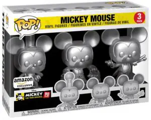 Figurine Mickey Mouse 90′ – Argent – 3-Pack – Mickey Mouse – 90 Ans