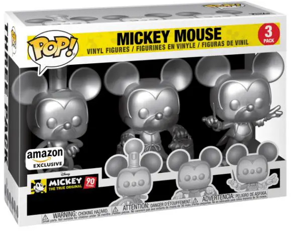 Figurine pop Mickey Mouse 90' - Argent - 3-Pack - Mickey Mouse - 90 Ans - 1