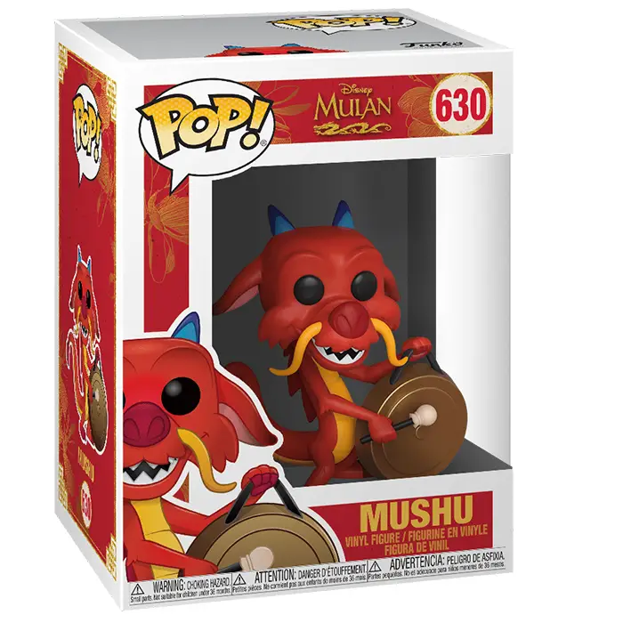 Figurine pop Mushu with gong - Mulan - 2