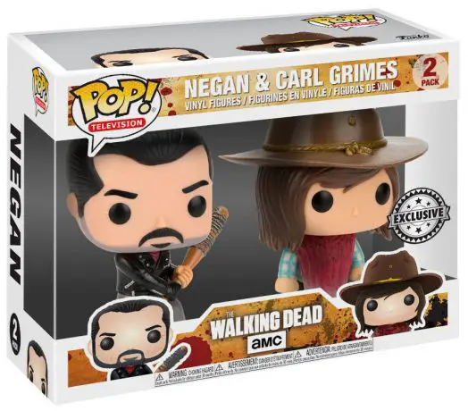 Figurine pop Negan & Carl Grimes - 2 Pack - The Walking Dead - 1