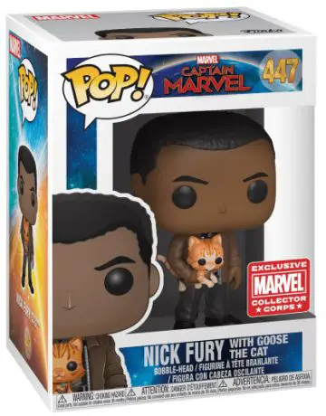 Figurine pop Nick Fury avec Goose le chat - Captain Marvel - 1