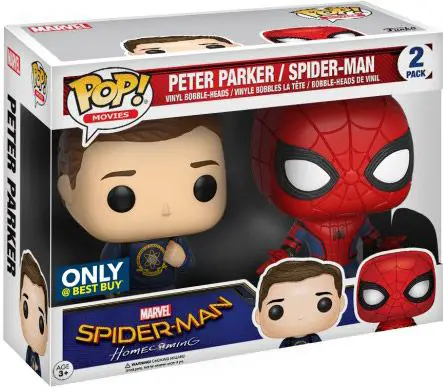 Figurine pop Peter Parker & Spider-Man - 2 pack - Spider-Man Homecoming - 1