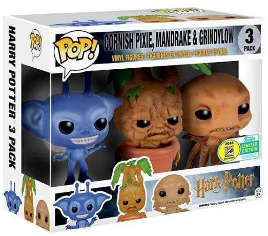 Figurine pop Pixie, Mandragore & Strangulot - 3 Pack - Harry Potter - 1