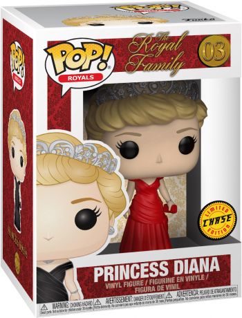 Figurine pop Princesse Diana en Robe Rouge - La Famille Royale - 1