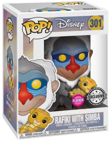 Figurine pop Rafiki Tenant Bébé Simba - Floqué - Le Roi Lion - 1