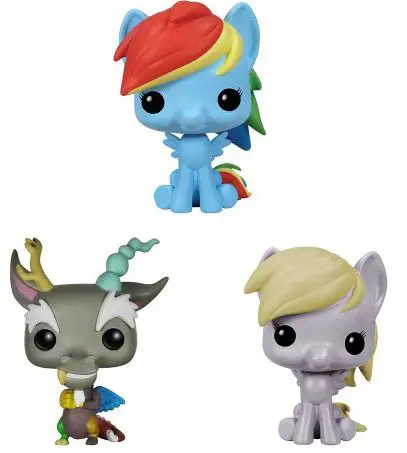 Figurine pop Rainbow Dash, Discord & Derpy - 3 pack - Pocket - My Little Pony - 2