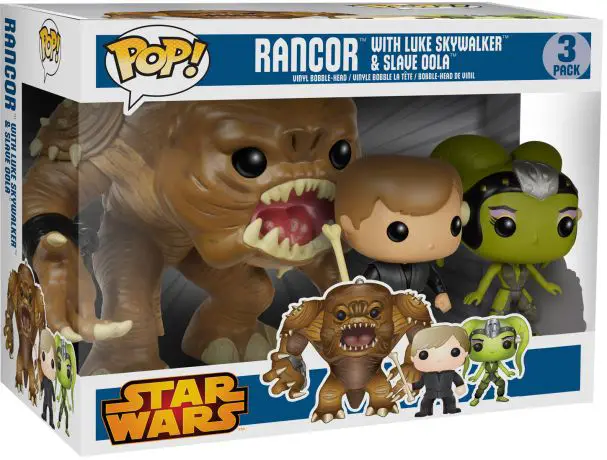 Figurine pop Rancor avec Luke Skywalker & Esclave Oola - 3 pack - Star Wars 1 : La Menace fantôme - 1