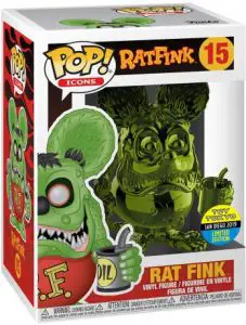 Figurine Rat Fink – Chromé Vert – Rat Fink- #15