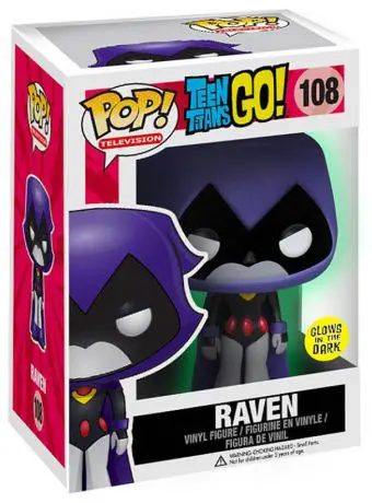 Figurine pop Raven - Brille dans le noir - Teen Titans Go! - 1