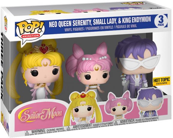 Figurine pop Rein Serenity, Petite Dame & Roi Endymion - 3 pack - Sailor Moon - 1