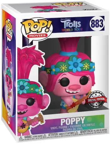 Figurine pop Reine Poppy avec guitare - Les Trolls - 1