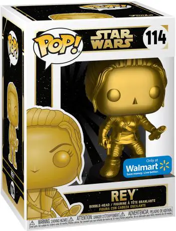 Figurine pop Rey - Métallique Or - Star Wars Exclusivité Walmart - 1