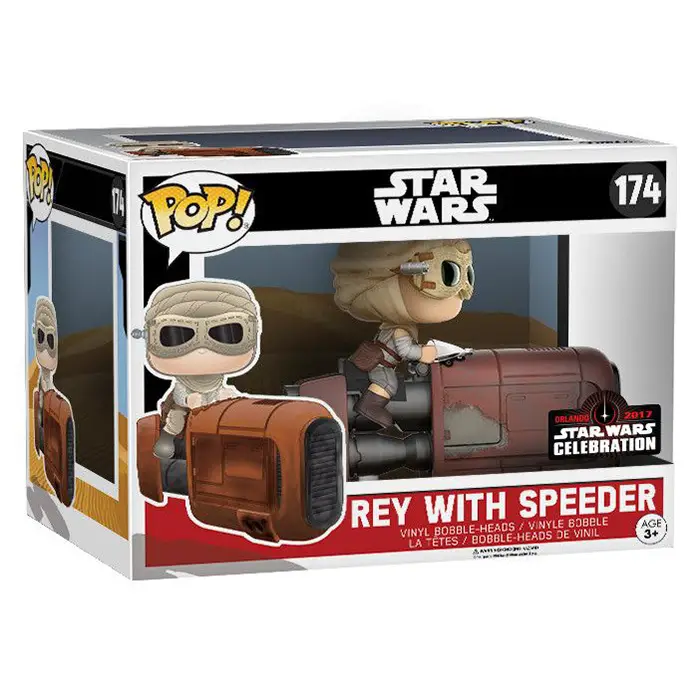 Figurine pop Rey with speeder - Star Wars - 2