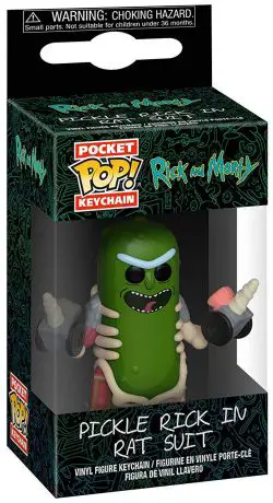 Figurine pop Rick Cornichon - Costume de rat - Porte-clés - Rick et Morty - 1