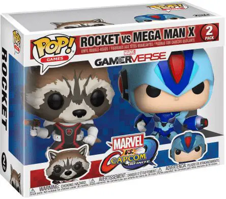 Figurine pop Rocket vs Mega Man X - 2 pack - Marvel Gamerverse - 1