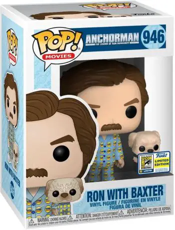 Figurine pop Ron avec Baxter - Présentateur vedette : La Légende de Ron Burgundy - 1