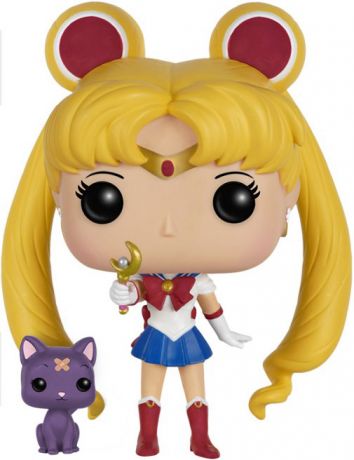 Figurine pop Sailor Moon avec Bâton de lune et Luna - Sailor Moon - 2