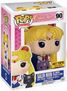 Figurine Sailor Moon avec Bâton de lune et Luna – Sailor Moon- #90