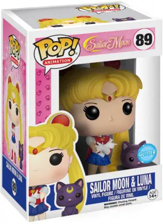 Figurine pop Sailor Moon avec Luna - Pailleté - Sailor Moon - 1