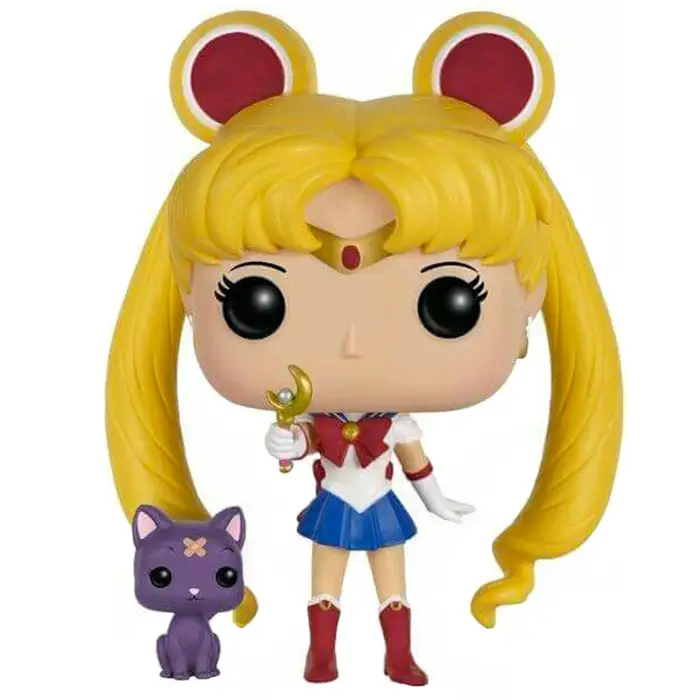 Figurine pop Sailor Moon avec moon stick et Luna - Sailor Moon - 1