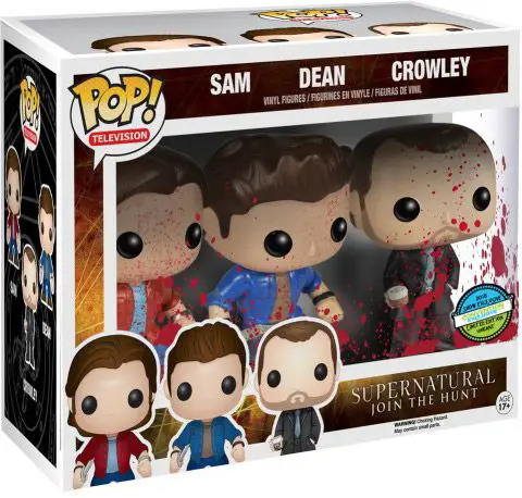 Figurine pop Sam, Dean & Crowley - Ensanglanté - 3 pack - Supernatural - 1