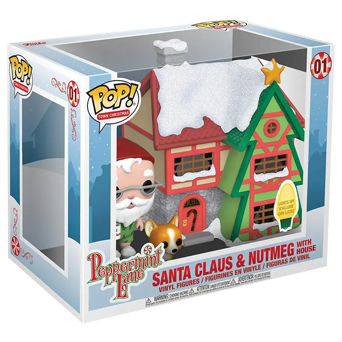 Figurine pop Santa Claus and Nutmeg with Santa's house - Peppermint Lane - 2