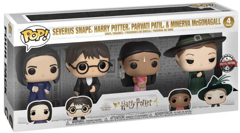 Figurine pop Severus Snape, Harry Potter, Parvati Patil & Minerva McGonagall - Pack 4 - Harry Potter - 1