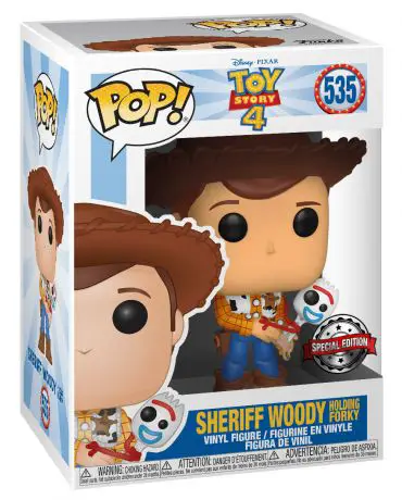 Figurine pop Sherif Woody tenant Forky - Toy Story 4 - 1