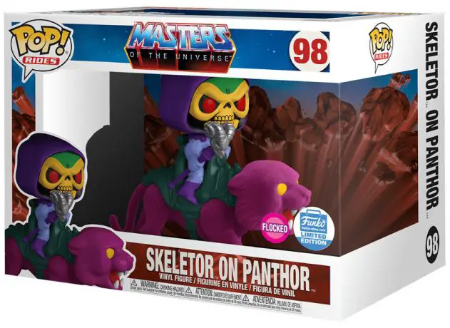 Figurine pop Skeletor sur panthère - Flocked - Les Maîtres de l'univers - 1