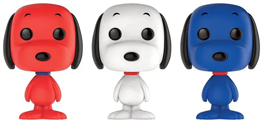 Figurine pop Snoopy Bleu blanc rouge - 3 pack - Snoopy - 2