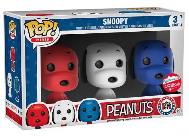 Figurine pop Snoopy Bleu blanc rouge - 3 pack - Snoopy - 1