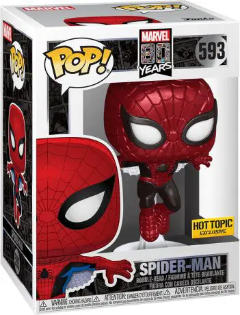 Figurine pop Spider-Man - Métallique - Marvel 80 ans - 1