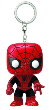 Figurine pop Spider-Man rouge et noir - Porte-clés - Marvel Comics - 1